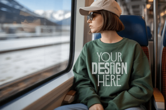 Download Forest Gildan 18000 Sweatshirt Mockup Gi - Premium Resources